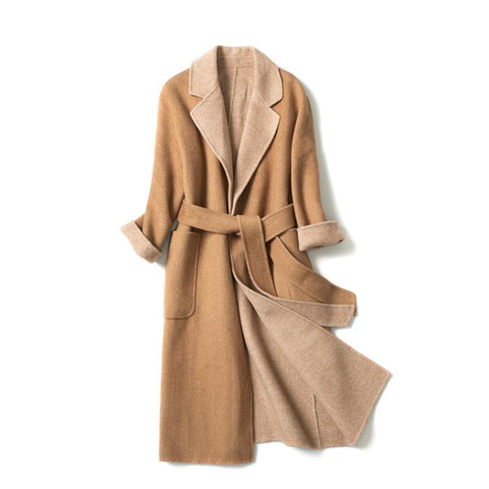 front of wool cashmere coat womens
