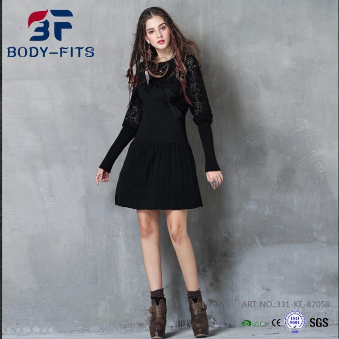 Vestit de jersei de màniga llanterna