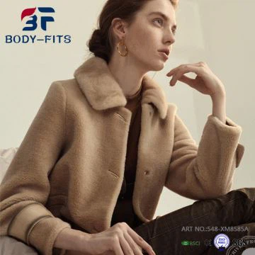 Abrics de pell de ovella de jaqueta de llana